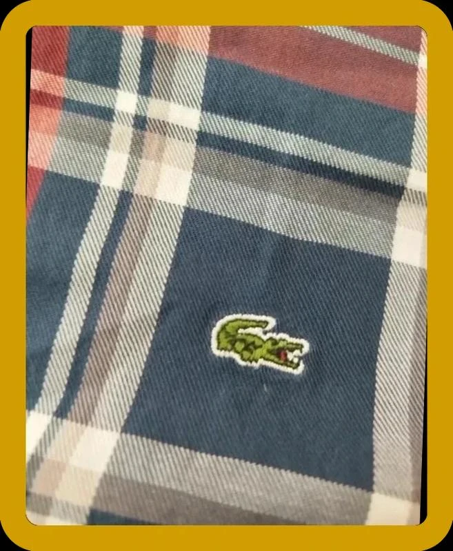Chemise Lacoste a cuadros azul rojo Hombre L – photo 2